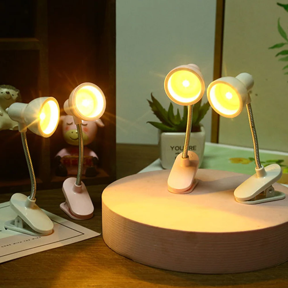 LED Light Night Light Book Light Mini Night Light Mini LED Light Cute Mini Lamp to Read Book Eye Protection Rotatable Reading Lamp with Clamp Reading Lights for Books Desk Table Bedroom