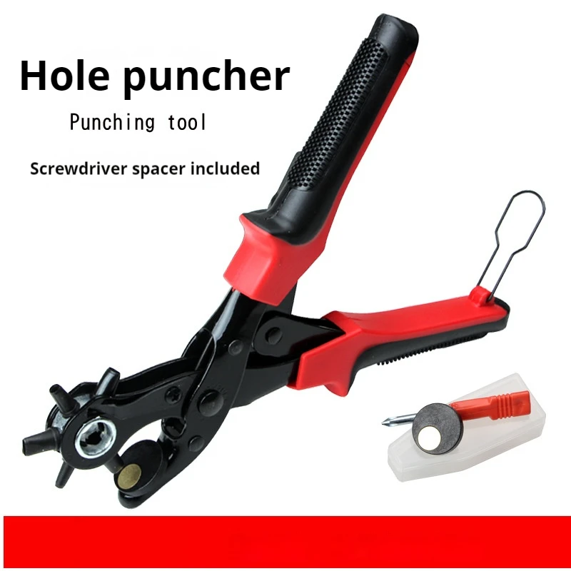 

Punching Revolving Leather Punch Plier Punch Hole Tool Puncher for Belts Saddle Watch Bands Strap Shoe Fabric Paper Leathercraft