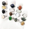 20/50pc/Lot Wholesale Bohemia Mix Style Natural Veins Stone Finger Rings for Women Pink Crystal Agate Joint Ring Wedding Jewelry 3