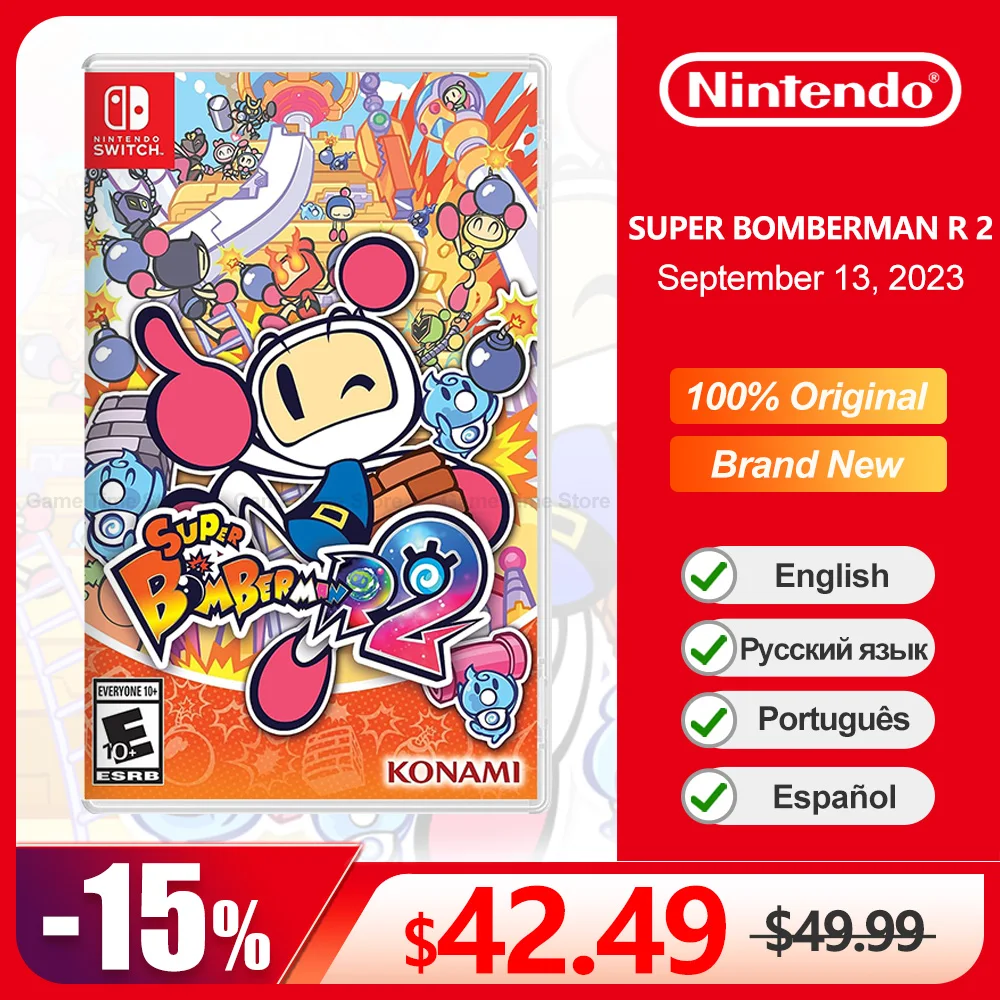 

SUPER BOMBERMAN R 2 nintendo switch игры 100% Оригинальный игровой карточный пазл Nintendo Switch Для Switch OLED Lite игровой консоли