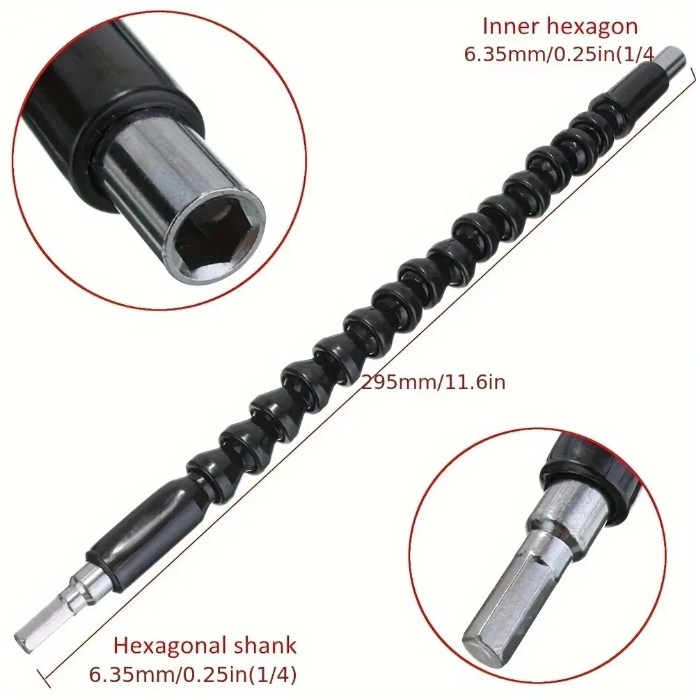 Drill Screwdriver Bit Multifunctional Universal Snake Flexible Hose Cardan Shaft Connection Soft Extension Rod Link