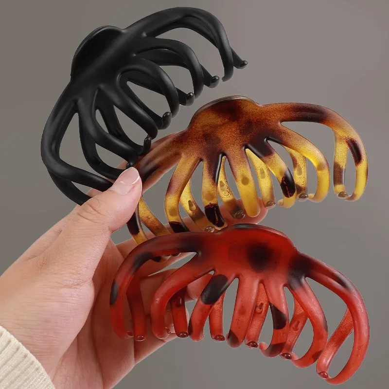 1PC Koreanische Feste Große Haar Klaue Elegante Acryl Haarnadeln Haarspange Krabben Haar Clips für Frauen Mädchen Headwear Haar Zubehör – Detail 1