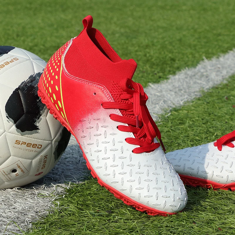 Vīriešu elpojoši iekštelpu potītes futbola zābaki Futzāla treniņu apavi Futbola skavas Unisex īpaši vieglas, neslīdošas āra_voghion.com