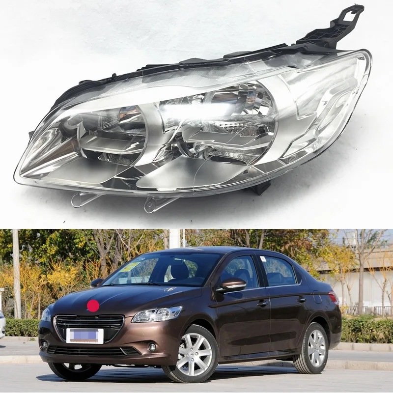 

For Peugeot 301 2014 2015 2016 headlight assembly high beam turn signal low beam