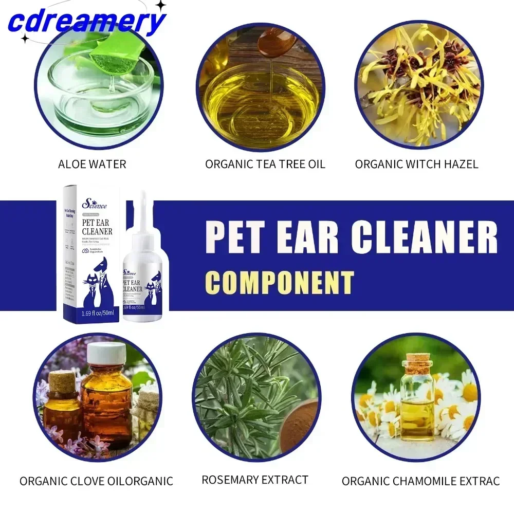 CDYStratford Pharmaceuticals Ear Cleaner & Drying Solution For Dogs & Cats W/Aloe VeraToWash Debris, Odor&Irritation Relief
