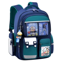 New Children School Bag Boy's Cartoon Backpack Primary Schoolbag Student's Backpack 1-6 Grades Boys Girls Spine Relief Backpack 1