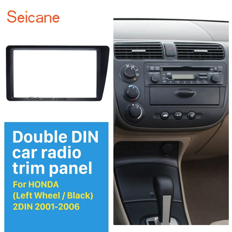 Façade D'autoradio Double DIN 2 DIN 2001–2005 Pour Honda