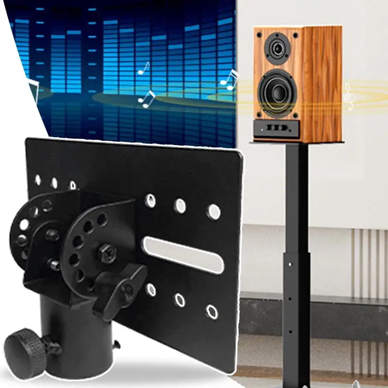 35mm Pole Mounting Speaker Adapter Brackets DJ Speaker Metal Mount Stand Adapter Black Metal Support Tool For Stage Performances