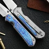 Austria M390 Powdered Steel Folding Knife Titanium Handle 60 HRC Ceramic Bearing EDC Tools Camping Hunting Outdoor Folding Knife 4