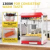 Popcorn Machine, 10 Oz Kettle, 1300W Countertop Popcorn Maker for 60 Cups per Batch, Movie Theater Popcorn Popper with 3-Switch 4