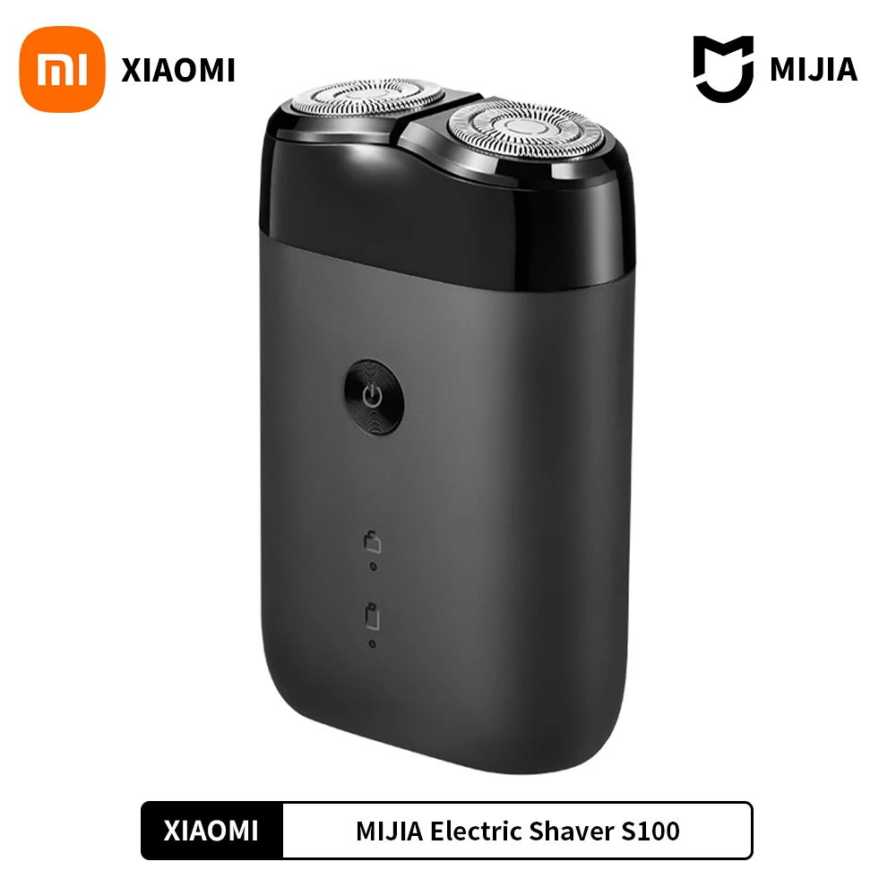 

XIAOMI MIJIA S100 Electric Shaver Twin Blade Portable Dry Wet Razor Beard Trimmer Cutter USB Rechargeable For Men Razors Machine