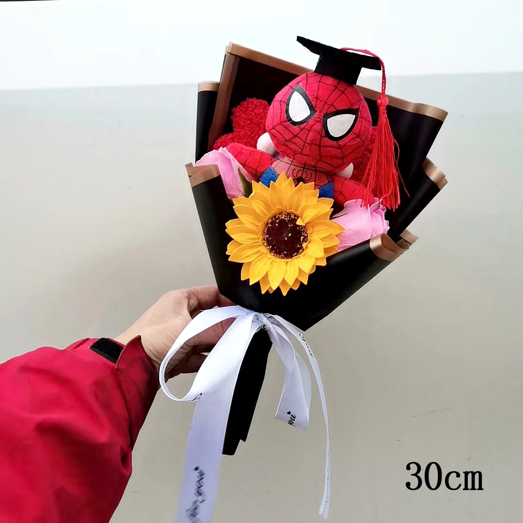 thumbnail image 1 of Los Vengadores Lindo Superhéroe Spider-Man Iron Man Superman Capitán América Ramos de peluche Niños Día de Navidad Regalos de cumpleaños, 1 of 5