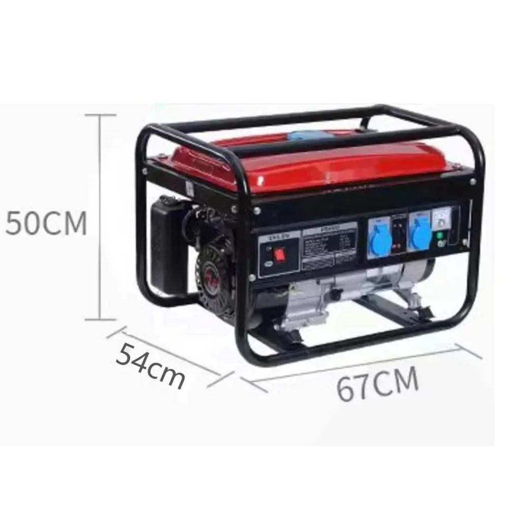 220V 5.5KW 15HP Household Outdoor Hand Start Gasoline Generator 1 cylinde 4 Stroke Generator Panel Dual Power Supply No Tire