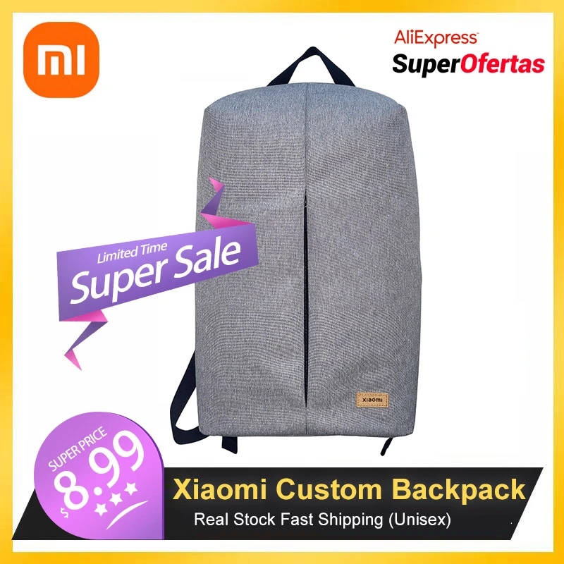 Original Xiaomi Backpack Dual Compartment Storage Waterproof Bag Custom Mi Bagpack Fit For 15
