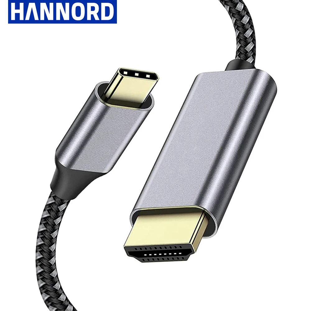 Hannord Cable USB C 4K a HDMI, Adaptador convertidor Thunderbolt 3