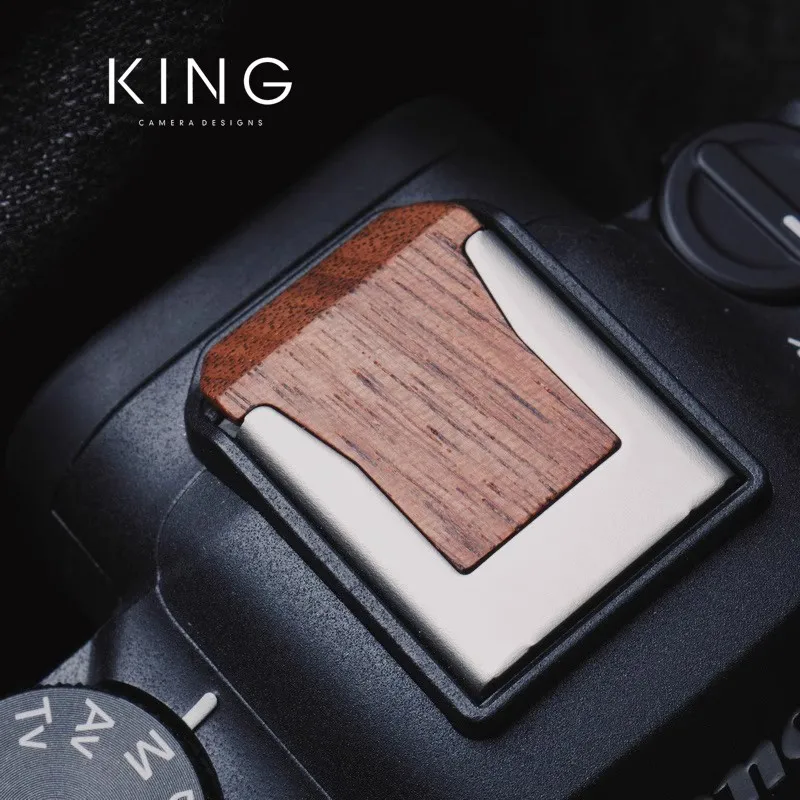 wooden Shutter Release Button and wooden Hot shoe cover For CANON EOS R7 R8 R10 R50 R5II R6II R1 Camera Cold shoe protection