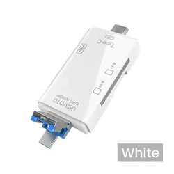 Enhanced USB - C Card Reader: 6 - in - 1 Multifunctional Memory Adapter (WHITE)