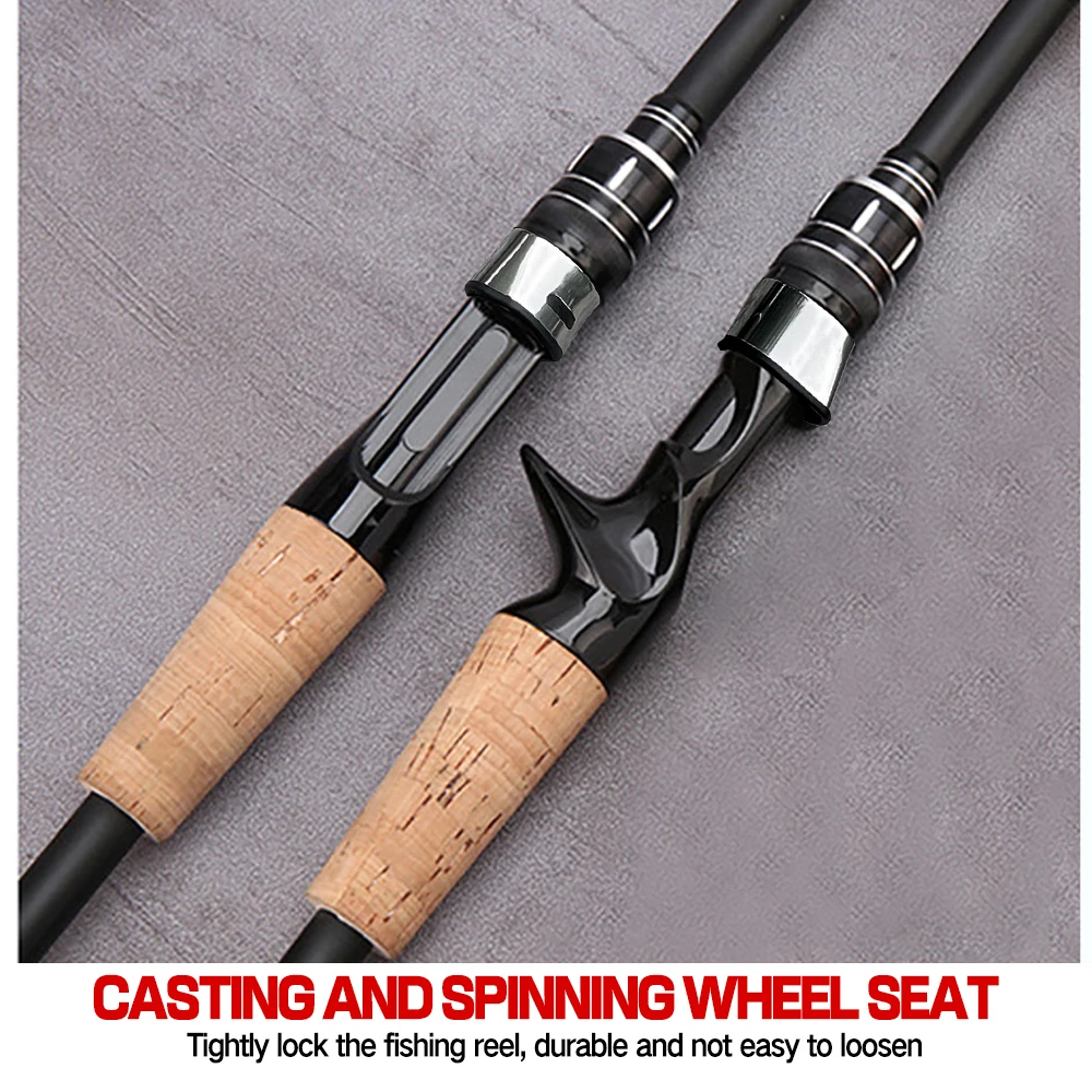 Baitcasting Lure Fishing Rod Spinning Telescopic 8g-25g Wooden Handle  Carbon Casting Fishing Tackle Professional Light-weight