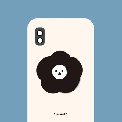 New Cute Korea cartoon Acrylic Holder For iphone huawei xiaomi redmi Samsung finger ring mobile phone cute flower holder bracket car cup phone holder
