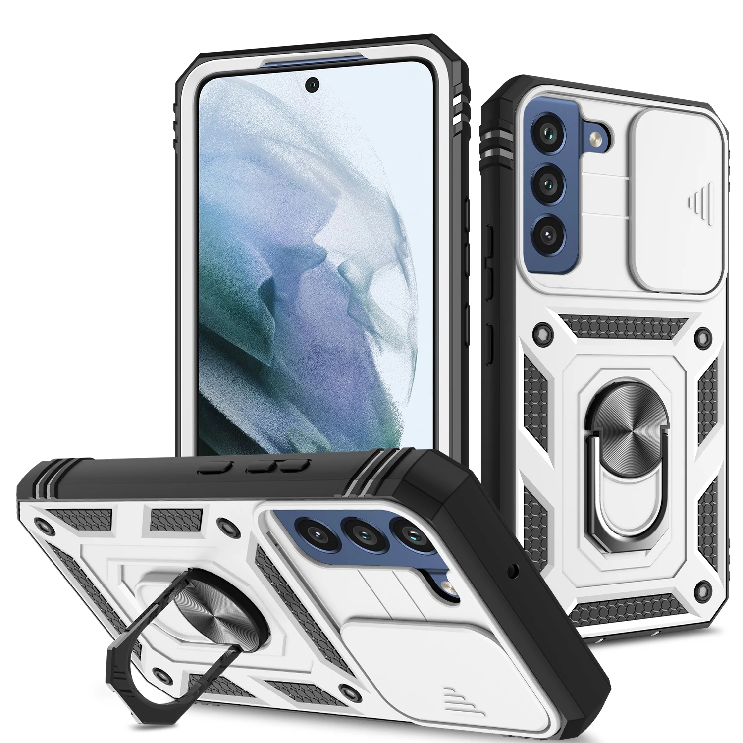 samsung silicone case Chống Trơn Trượt Bảo Vệ Mạnh Mẽ Ốp Lưng Dành Cho Samsung Galaxy Samsung Galaxy S22 Cực S21 FE S22 Plus S 22 5G A52S a52 A12 2 Lớp Bao Bọc Điện Thoại Fundas kawaii samsung cases