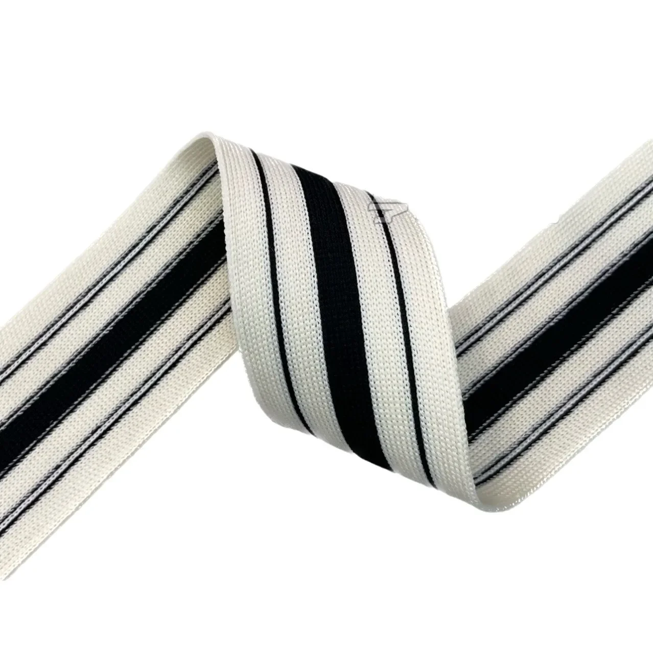 4cm Shallow Almond Base 3 Black Stripes Micro Knit Ribbon Widened Clothes Trousers Side Color Strip Decorative Accessories
