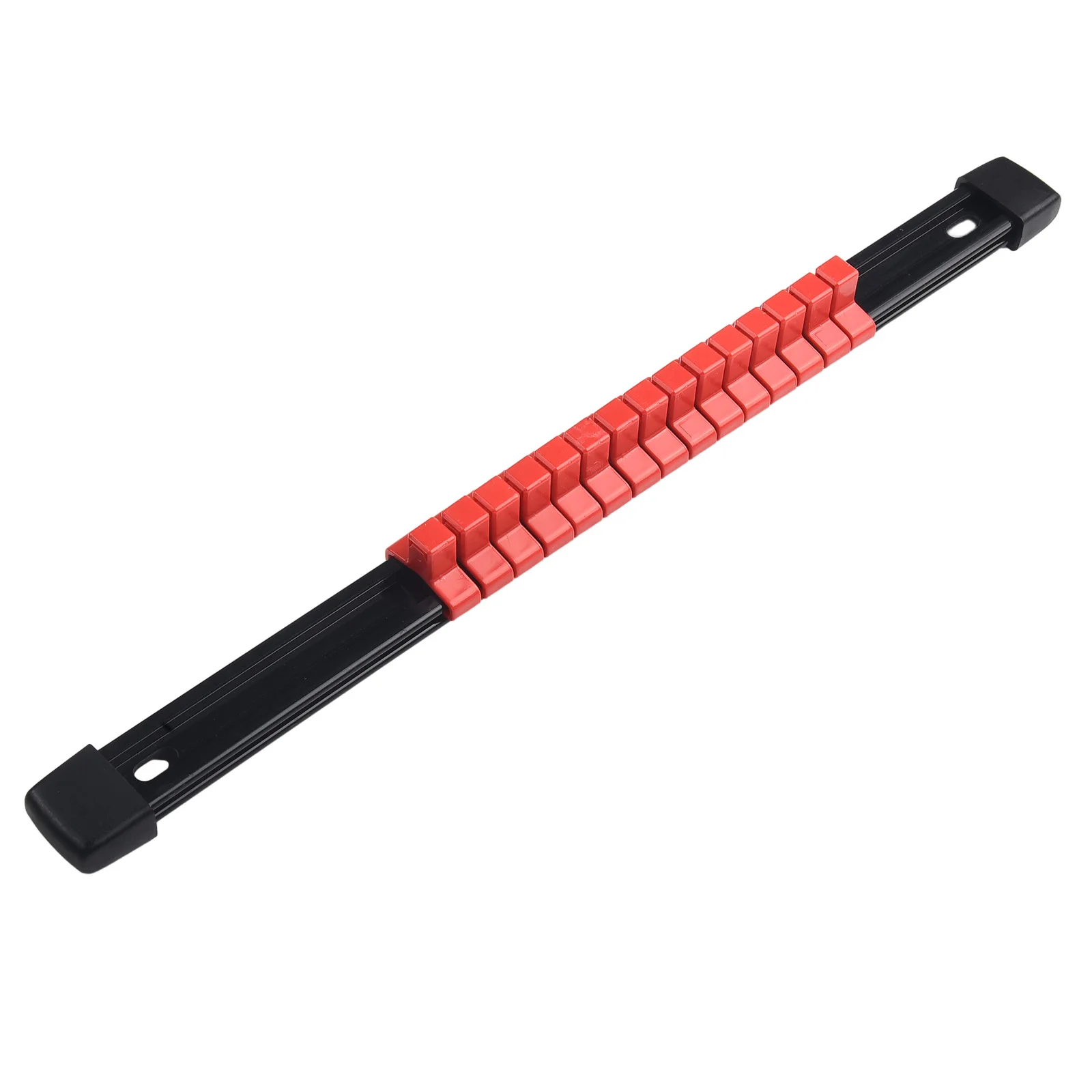 

New Practical Hand Tools Toolbox Drive Socket Holders Rail Clips 1/4 3/8 1/2 346mm 6pcs Fittings Kit Plastic Red