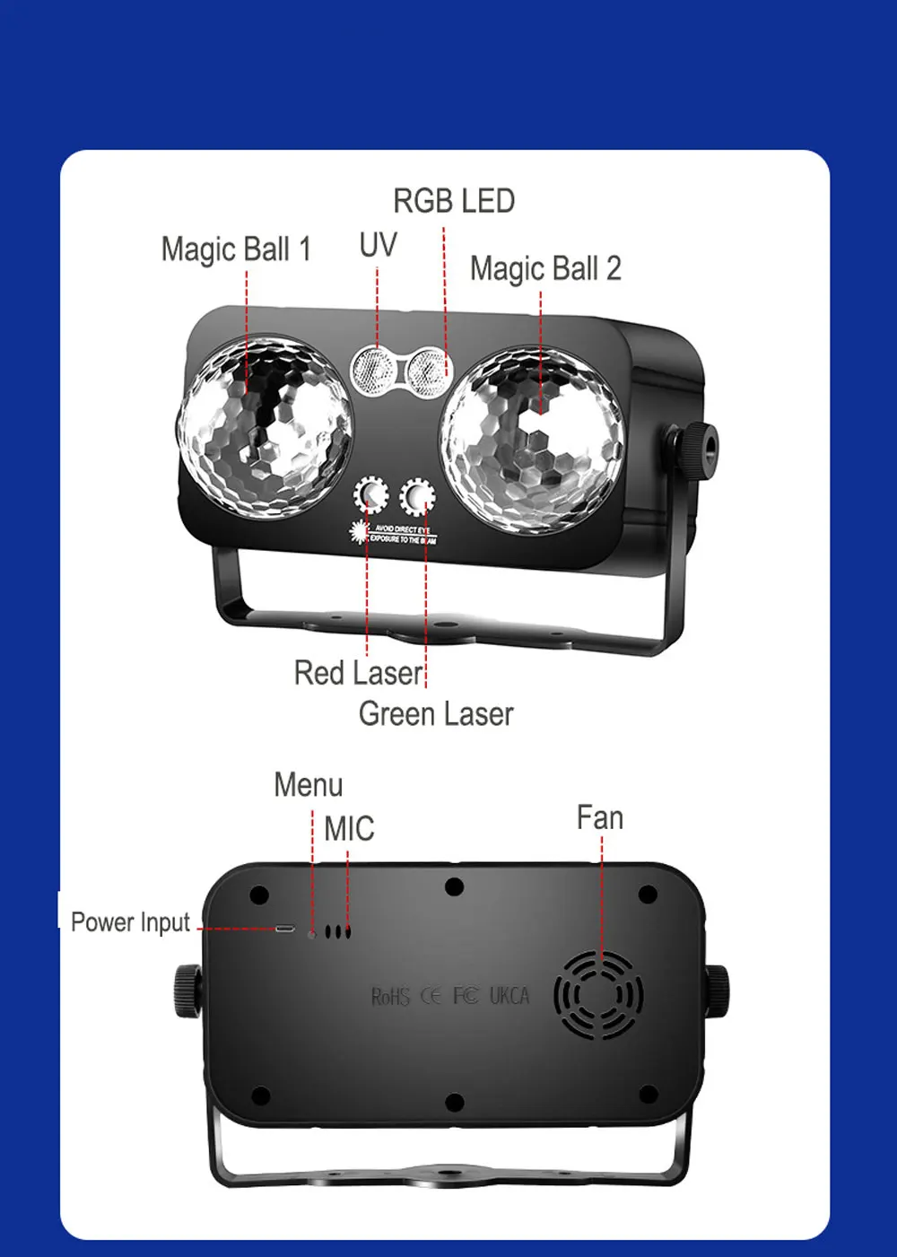 RGB Disco Ball Party Light
