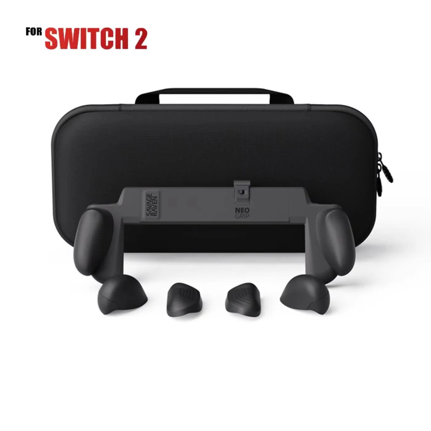 Savage Raven by Skull & Co. NeoGrip com capa protetora de aderência ergonômica substituível para console de jogos Nintendo Switch 2 NS2