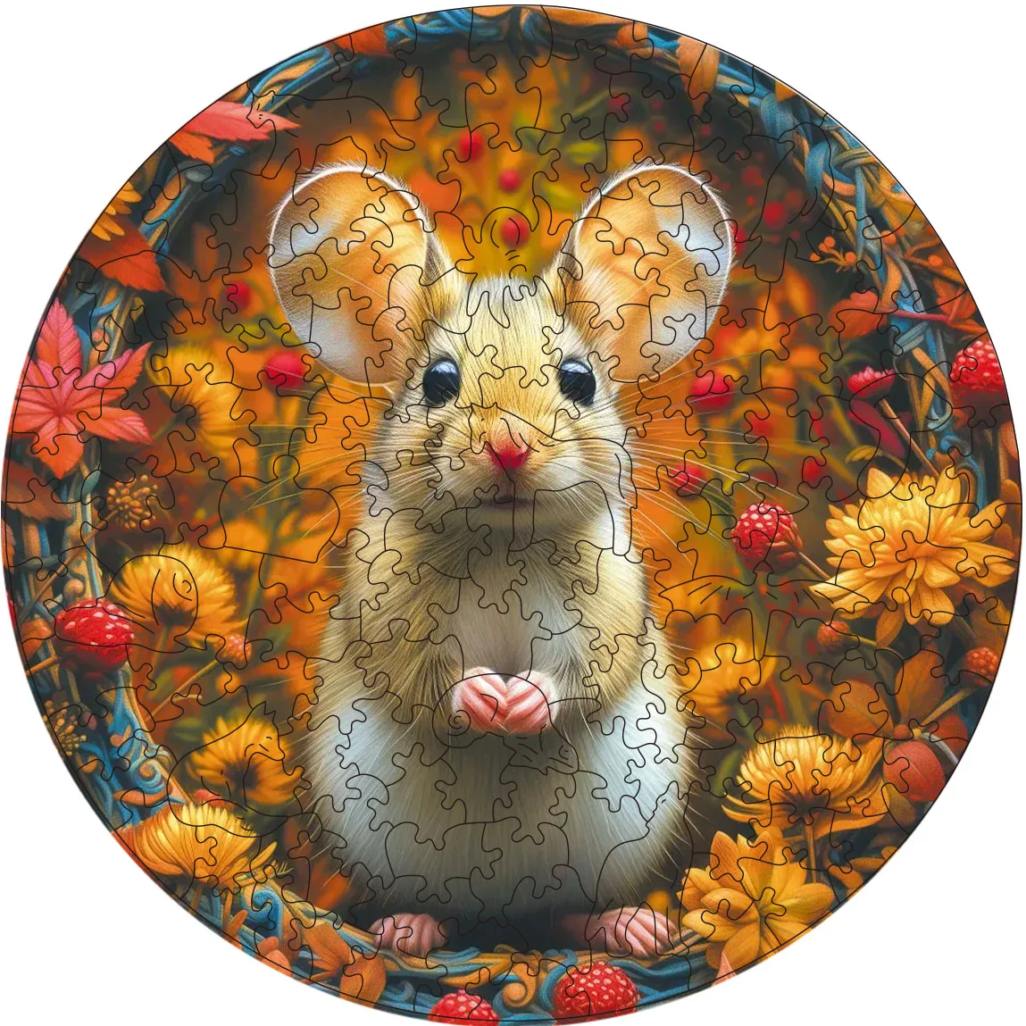 Animal Deer Fox Mouse Dog Game Children's Puzzle Education Toy Adult Puzzle Montessori Learning Education Brain Trainer