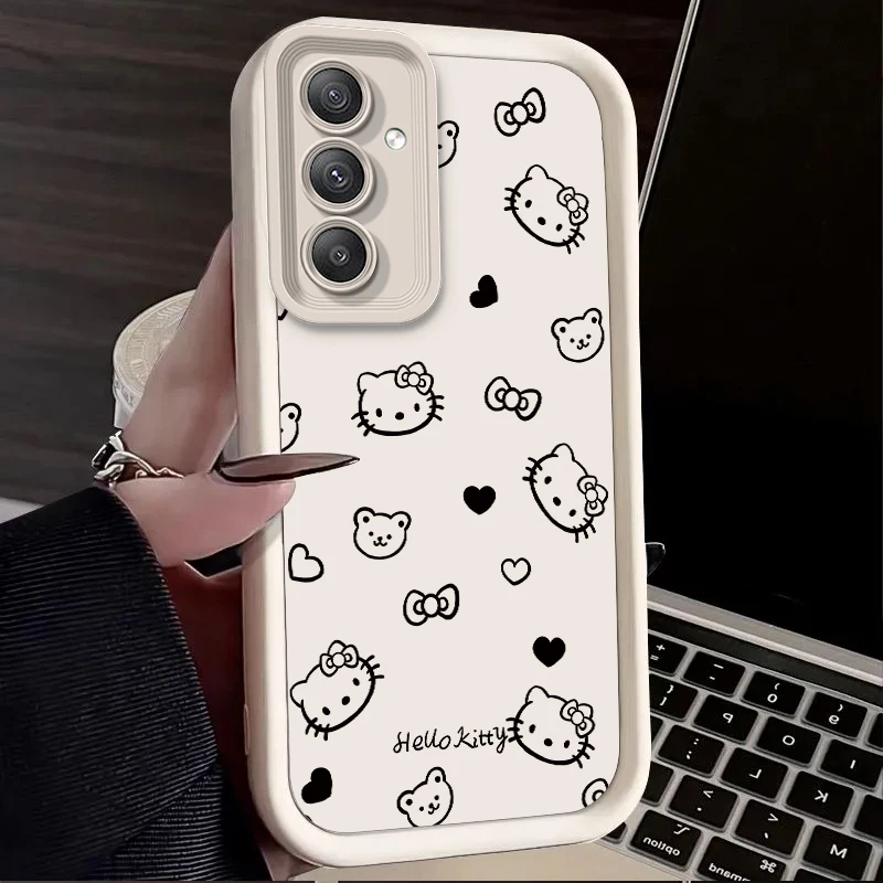 Sanrio funda de Hello Kitty para Samsung Galaxy S24, S23, S22, S21 Ultra Plus, S20 FE, A55, A54, A53, A52, A52S, A51, A50, A50S, A35, A34