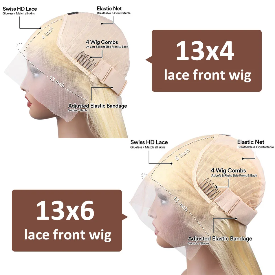 Wiggogo Blonde Lace Front Wig Human Hair Body Wave 613 Hd Lace Frontal Wig 13X4 Hd Lace Wig 13X6 Human Hair Lace Frontal Wigs 6