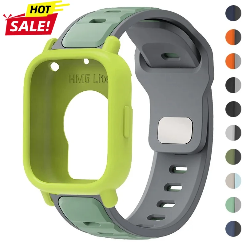 Breathable Silicone Strap and Protective Case for Smart Watches - Universal Fit