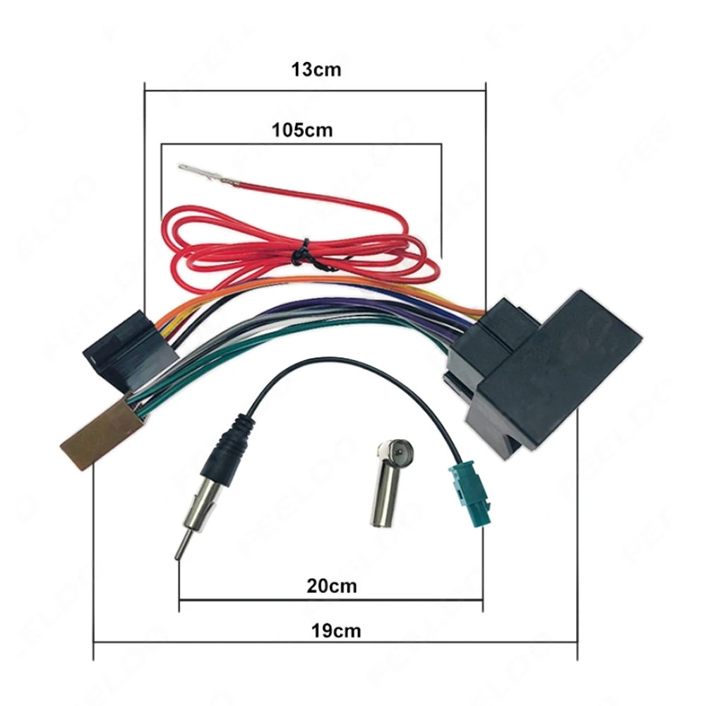 Adaptateur de connecteur de câblage de câble d'antenne d'unité principale  d'alimentation d'autoradio, ISO, adapté pour KIT 307, 207, 407, 607,  cristaux en C3, C4 Jumpy - AliExpress