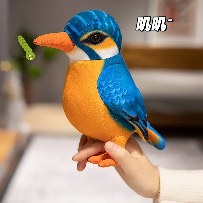 Lovely Simulation Woodpecker Plush Toy Cute Colorful Little Bird Doll Stuffed Soft Animal Funny Birthday Gift for Kids