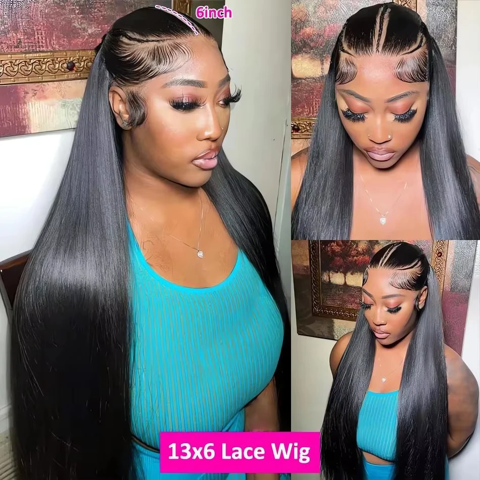 30 Inch Bone Straight Lace Front Wigs Human Hair 13x6 250 Density Hd Lace Frontal Wig 13x4 Brazilian Hair Pre Plucked For Women 3
