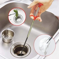Flexible 57cm Sewer Pipe Unblocker Snake Spring Pipe Dredging Tool Kitchen Bathroom Sewer Cleaning Kitchen Bending Sink Tool 2