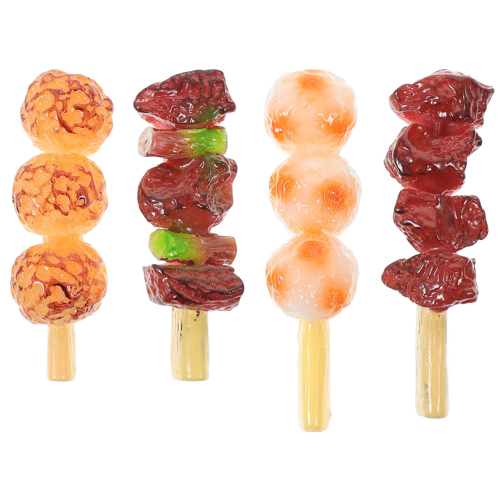 Simulation Barbecue Strings BBQ Skewer Roast Beef String Food Model Fake Display Prop Toy Kitchen Accessories Toys