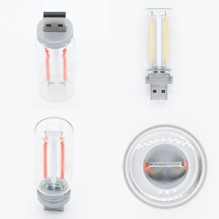 Touch-Dimmbarer USB LED Filament Glaskolben 5V Retro Edison Glühbirne Nachtlicht Auto Dekoration Glühbirnen-Ähnliche Augenschutzbeleuchtung – Detail 5