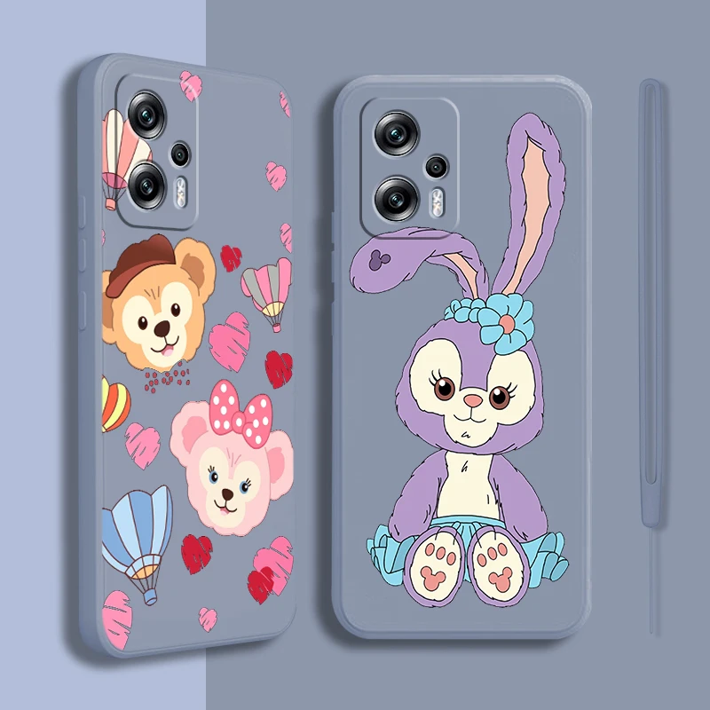 

Star Dew Cute Rabbit Phone Case Xiaomi POCO M5 M4 X4 F4 C40 X3 NFC F3 GT M4 M3 M2 Pro C3 X2 4G 5G Liquid Rope Cover Coque Capa