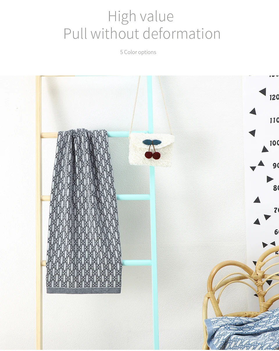 Baby Cotton Blankets for Newborn Boys Girls Knit Stroller Bassinet Swaddle Wrap Quilts 100*80cm Infant Receiving Mat Accessories