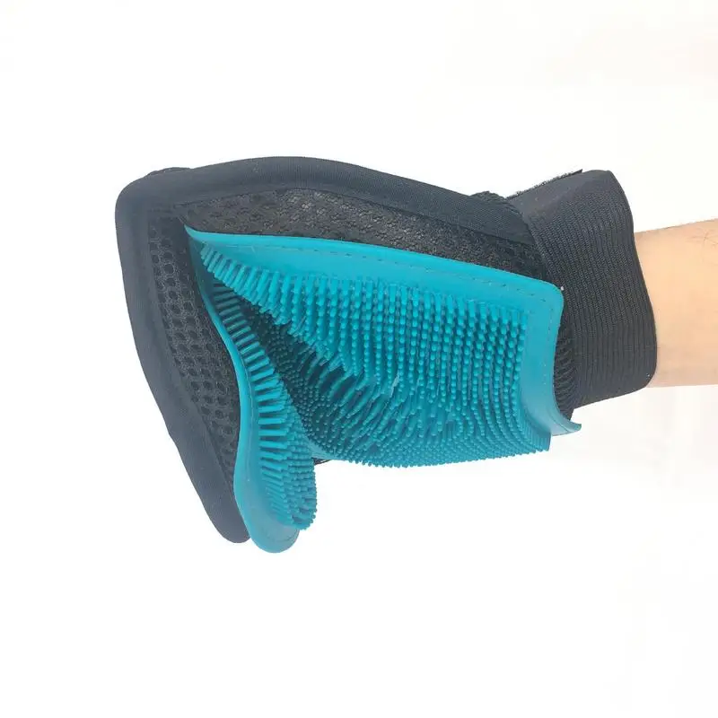 Horse Washing Mitten Horse Massage Gloves Horse Pet Hair Mitten Silicone Horse Bathing Brush Horse Massage Scrubber