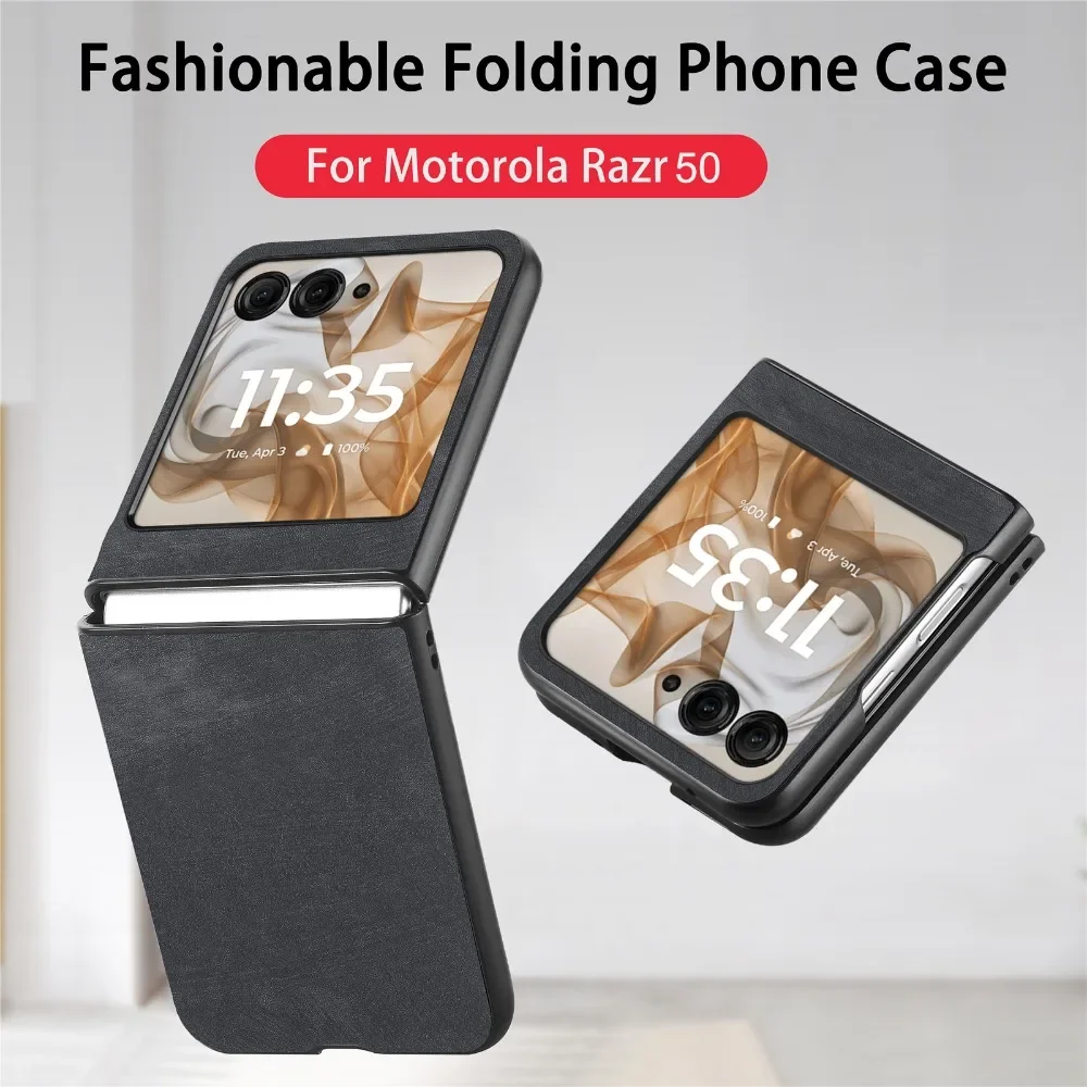 Premium Retro PU Leather Shockproof Protective Cover – Solid Color Skin Feel