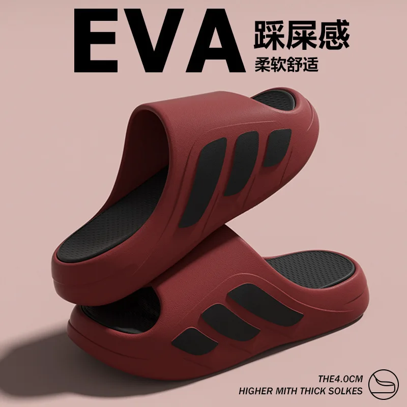 ตัวเลือกสินค้า รองเท้าแตะกีฬา EVA ใส่กลางแจ้ง ป้องกันกลิ่น กันลื่น พื้นหนา ใส่ในบ้านได้