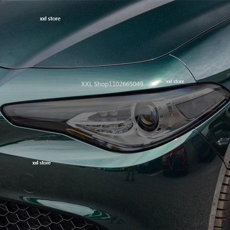 

2 шт. Защитная пленка для автомобильных фар для Alfa Romeo Giulia 952 2016-Подарочная Дымчатая пленка с черным оттенком виниловая прозрачная наклейка из ТПУ