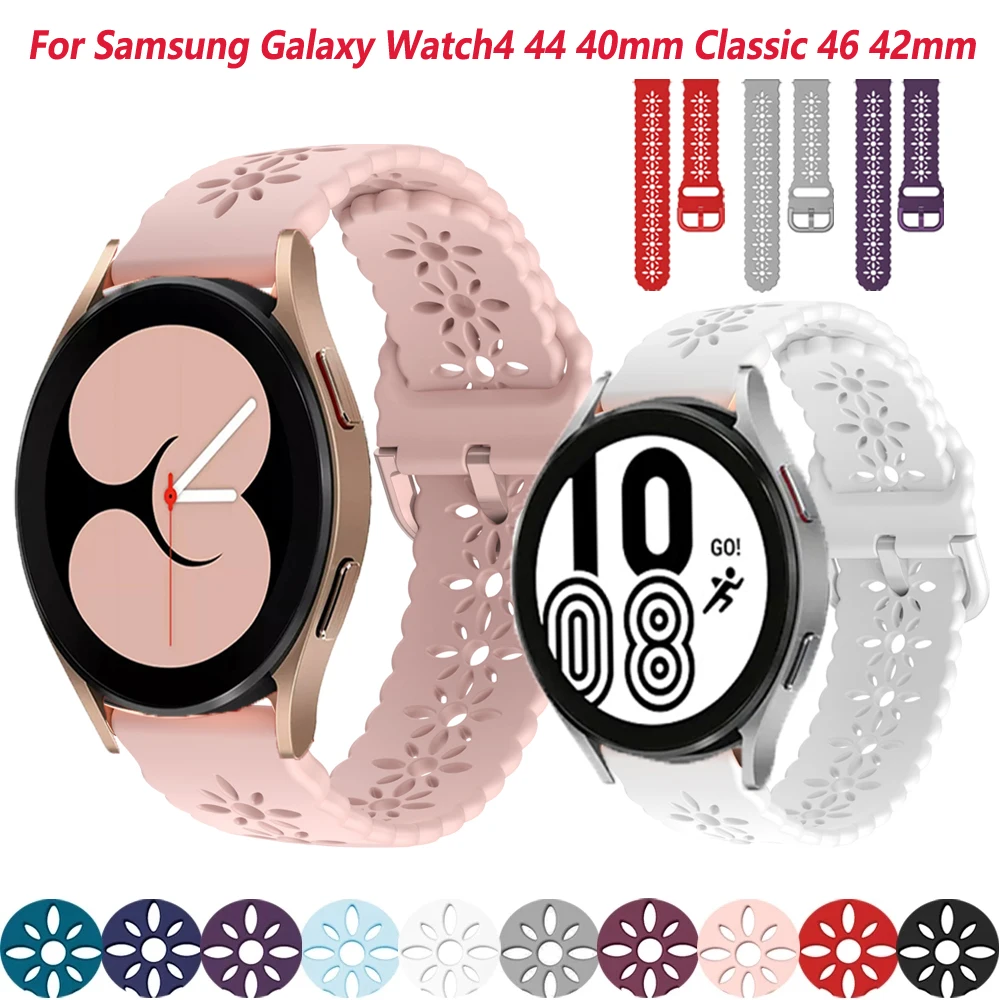 

Ремешок силиконовый сменный для наручных часов, браслет для Samsung Galaxy Watch 4 40 44 мм/Watch 4 Classic 42 46 мм