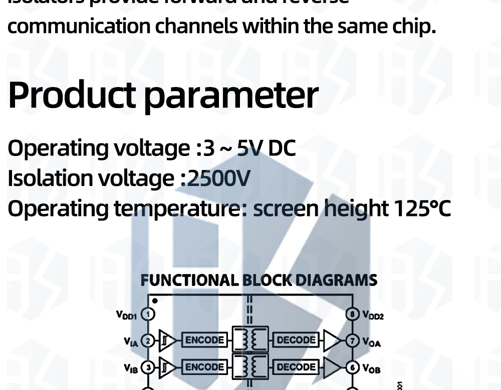 1~10PCS EGBO Magnetisches Isolationsmodul MCU1201 ADUM-1201 ADUM1201ARZ Magnetisch Isoliert anstelle des Optokopplers – Detail 11