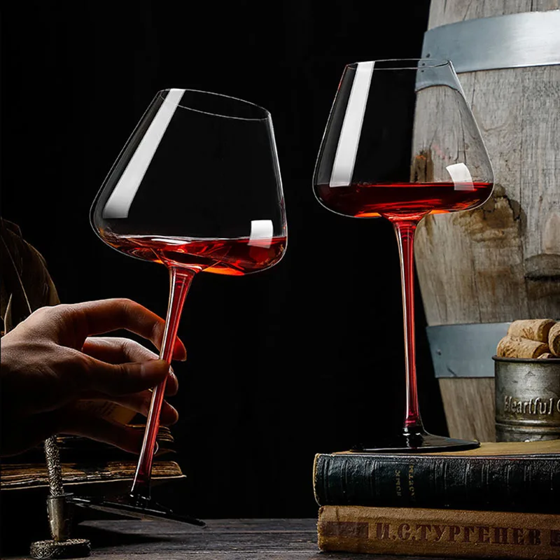 1/2/4Pcs Creative Bow Tie Crystal Glass Bordeaux Champagne Goblet High Capacity High-End Light Luxury Burgundy Wine Glass glass drinkware