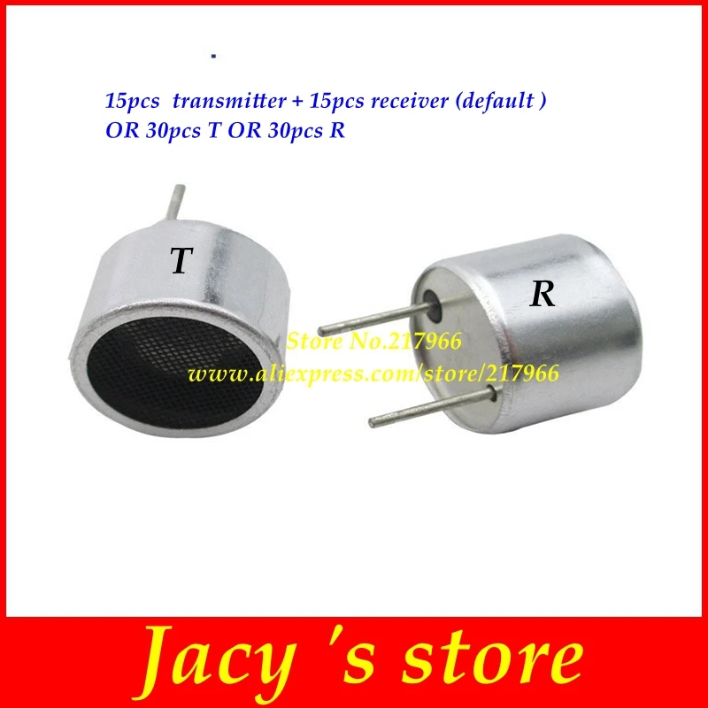 Open ultrasonic sensor frequency transmitter and receiver fission probe 16mm 25KHZ avoidance aluminum shell