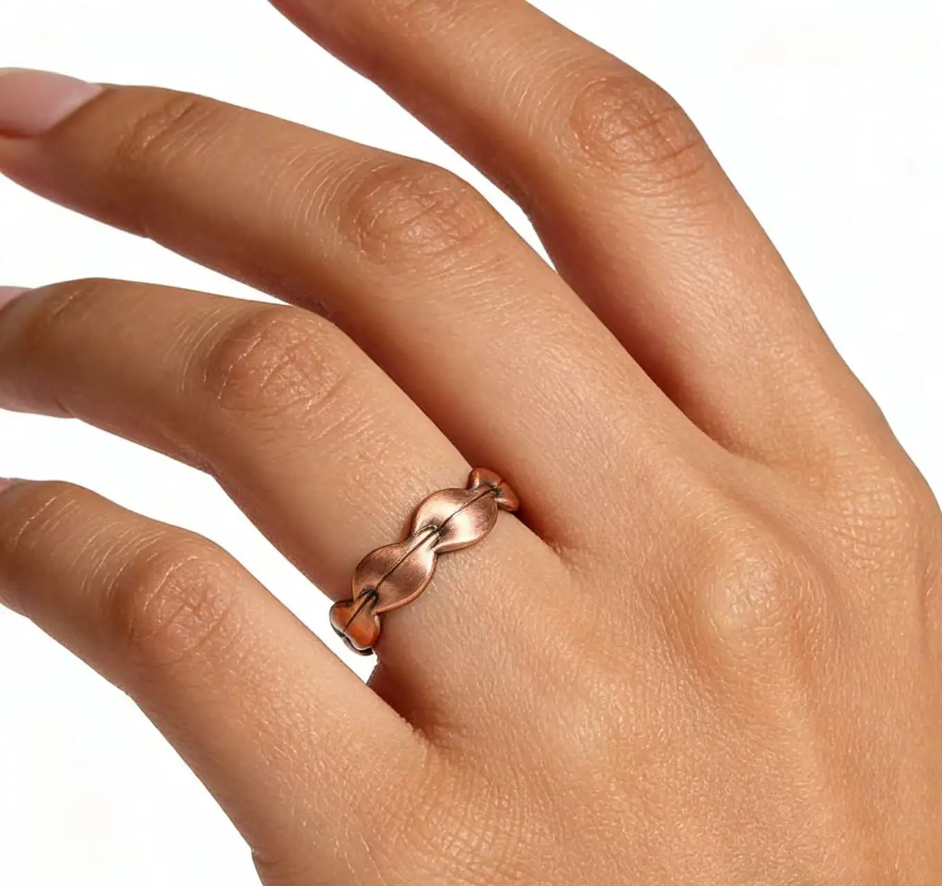 Pure Copper Magnetic Adjustable Ring - Vintage Therapeutic Anillo Magnetico Gift
