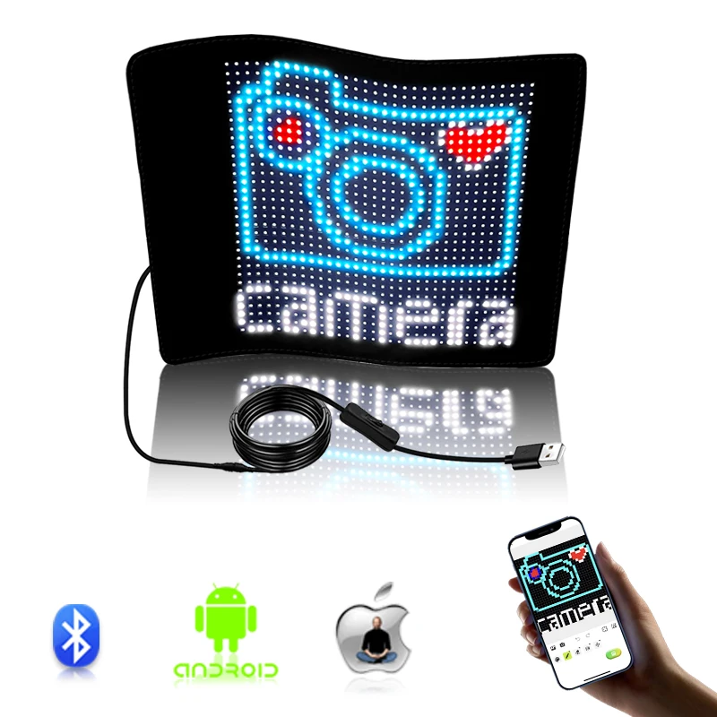 Bluetooth Led Pixel Matrix Screen For Diy Apparel & Glow Party Supplies